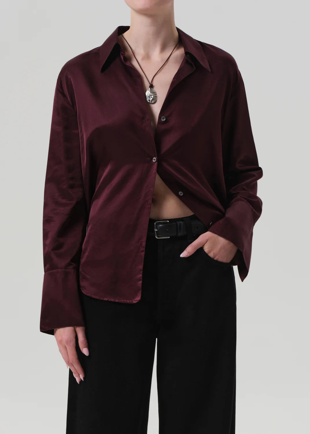 Camilia Shirt in Burgundy Simone Camilia Shirt in Burgundy Simone